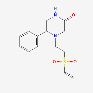4-(2-Ethenylsulfonylethyl)-5-phenylpiperazin-2-one