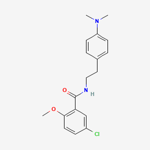 molecular formula C18H21ClN2O2 B2498609 5-氯-N-(4-(二甲胺基)苯乙基)-2-甲氧基苯甲酰胺 CAS No. 953169-84-1