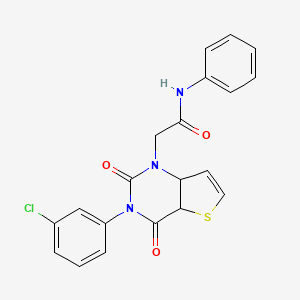 molecular formula C20H14ClN3O3S B2498623 2-[3-(3-chlorophenyl)-2,4-dioxo-1H,2H,3H,4H-thieno[3,2-d]pyrimidin-1-yl]-N-phenylacetamide CAS No. 1260903-56-7