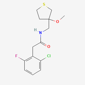 2-(2-chloro-6-fluorophenyl)-N-((3-methoxytetrahydrothiophen-3-yl)methyl)acetamide