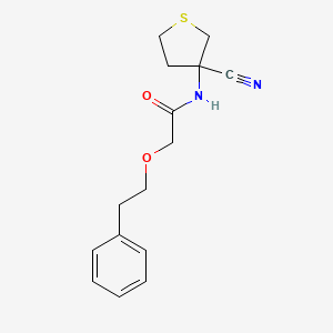 molecular formula C15H18N2O2S B2498640 N-(3-cyanothiolan-3-yl)-2-(2-phenylethoxy)acetamide CAS No. 1427975-45-8