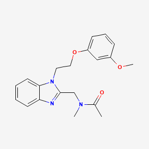 N-({1-[2-(3-methoxyphenoxy)ethyl]benzimidazol-2-yl}methyl)-N-methylacetamide