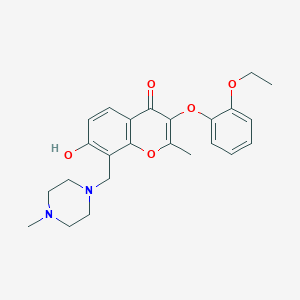 3-(2-ethoxyphenoxy)-7-hydroxy-2-methyl-8-((4-methylpiperazin-1-yl)methyl)-4H-chromen-4-one