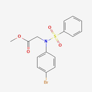 Methyl N-(4-bromophenyl)-N-(phenylsulfonyl)glycinate