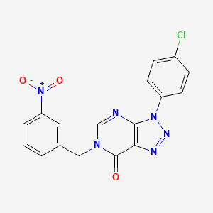 molecular formula C17H11ClN6O3 B2498659 3-(4-氯苯基)-6-[(3-硝基苯基)甲基]三唑并[4,5-d]嘧啶-7-酮 CAS No. 893914-43-7