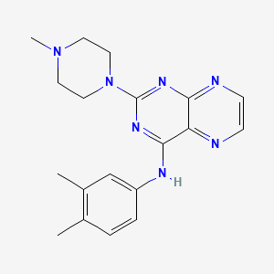 molecular formula C19H23N7 B2498661 N-(3,4-dimethylphenyl)-2-(4-methylpiperazin-1-yl)pteridin-4-amine CAS No. 946289-84-5