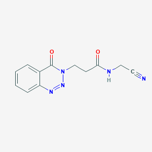 molecular formula C12H11N5O2 B2498671 N-(cyanomethyl)-3-(4-oxo-3,4-dihydro-1,2,3-benzotriazin-3-yl)propanamide CAS No. 1252321-74-6