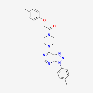 molecular formula C24H25N7O2 B2498674 1-(4-(3-(对甲苯)-3H-[1,2,3]三唑并[4,5-d]嘧啶-7-基)哌嗪-1-基)-2-(对甲苯氧基)乙酮 CAS No. 920363-77-5