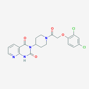 molecular formula C20H18Cl2N4O4 B2498675 3-(1-(2-(2,4-Dichlorphenoxy)acetyl)piperidin-4-yl)pyrido[2,3-d]pyrimidin-2,4(1H,3H)-dion CAS No. 2034465-45-5