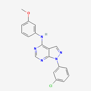 1-(3-chlorophenyl)-N-(3-methoxyphenyl)-1H-pyrazolo[3,4-d]pyrimidin-4-amine