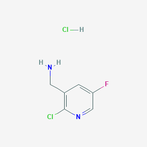 molecular formula C6H7Cl2FN2 B2498679 (2-氯-5-氟吡啶-3-基)甲胺盐酸盐 CAS No. 1820685-17-3