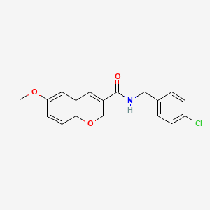 molecular formula C18H16ClNO3 B2498681 N-(4-氯苄基)-6-甲氧基-2H-香豆素-3-甲酰胺 CAS No. 338760-76-2