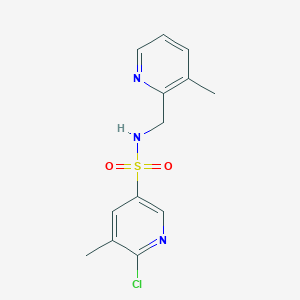 6-chloro-5-methyl-N-[(3-methylpyridin-2-yl)methyl]pyridine-3-sulfonamide