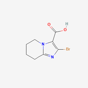 molecular formula C8H9BrN2O2 B2498684 2-溴-5H,6H,7H,8H-咪唑并[1,2-a]吡啶-3-甲酸 CAS No. 1781563-64-1
