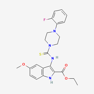 ethyl 3-({[4-(2-fluorophenyl)piperazin-1-yl]carbonothioyl}amino)-5-methoxy-1H-indole-2-carboxylate