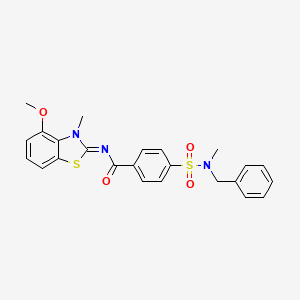 (E)-4-(N-benzyl-N-methylsulfamoyl)-N-(4-methoxy-3-methylbenzo[d]thiazol-2(3H)-ylidene)benzamide