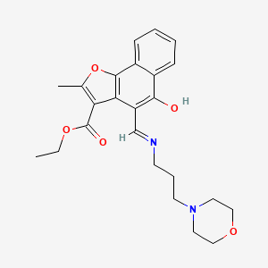 (Z)-ethyl 2-methyl-4-(((3-morpholinopropyl)amino)methylene)-5-oxo-4,5-dihydronaphtho[1,2-b]furan-3-carboxylate