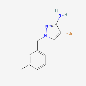 molecular formula C11H12BrN3 B2498689 4-bromo-1-(3-methylbenzyl)-1H-pyrazol-3-amine CAS No. 1004451-94-8