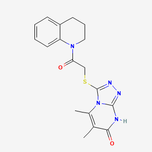 3-((2-(3,4-dihydroquinolin-1(2H)-yl)-2-oxoethyl)thio)-5,6-dimethyl-[1,2,4]triazolo[4,3-a]pyrimidin-7(8H)-one