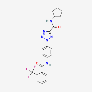 N-cyclopentyl-2-(4-(2-(trifluoromethyl)benzamido)phenyl)-2H-tetrazole-5-carboxamide