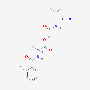 [(1-Cyano-1,2-dimethylpropyl)carbamoyl]methyl 2-[(2-chlorophenyl)formamido]propanoate