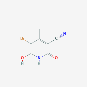 molecular formula C7H5BrN2O2 B2498705 5-Bromo-6-hydroxy-4-methyl-2-oxo-1,2-dihydropyridine-3-carbonitrile CAS No. 815618-77-0