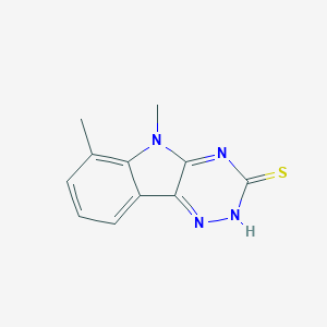 molecular formula C11H10N4S B249872 5,6-dimethyl-2,5-dihydro-3H-[1,2,4]triazino[5,6-b]indole-3-thione 