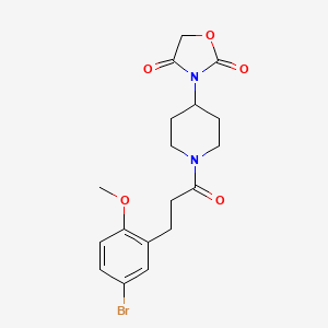 3-(1-(3-(5-Bromo-2-methoxyphenyl)propanoyl)piperidin-4-yl)oxazolidine-2,4-dione