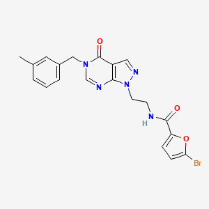 molecular formula C20H18BrN5O3 B2498724 5-bromo-N-(2-(5-(3-methylbenzyl)-4-oxo-4,5-dihydro-1H-pyrazolo[3,4-d]pyrimidin-1-yl)ethyl)furan-2-carboxamide CAS No. 922845-48-5