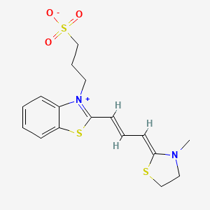 molecular formula C17H20N2O3S3 B2498738 3-((Z)-2-((E)-3-(3-methyl-4,5-dihydrothiazol-3-ium-2-yl)allylidene)benzo[d]thiazol-3(2H)-yl)propane-1-sulfonate CAS No. 1044259-66-6