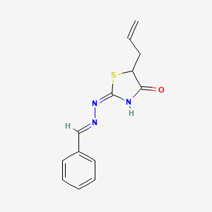 (E)-5-allyl-2-((E)-benzylidenehydrazono)thiazolidin-4-one