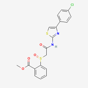 Methyl 2-[(2-{[4-(4-chlorophenyl)-1,3-thiazol-2-yl]amino}-2-oxoethyl)sulfinyl]benzenecarboxylate