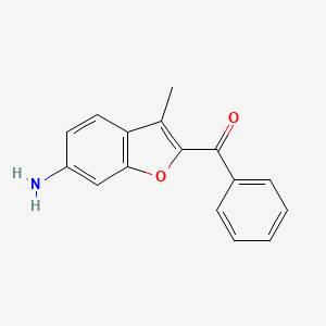 molecular formula C16H13NO2 B2498748 (6-Amino-3-methyl-1-benzofuran-2-yl)(phenyl)methanone CAS No. 887834-01-7