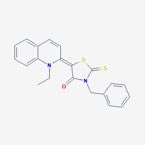 molecular formula C21H18N2OS2 B249875 3-Benzyl-5-(1-ethyl-2(1H)-quinolylidene)rhodanine 