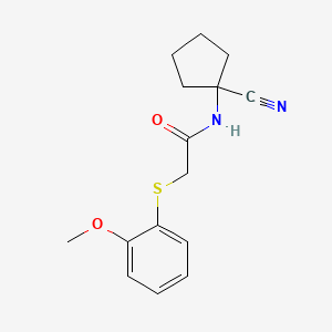 molecular formula C15H18N2O2S B2498753 N-(1-cyanocyclopentyl)-2-[(2-methoxyphenyl)sulfanyl]acetamide CAS No. 1252369-01-9