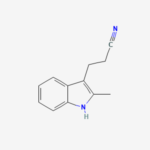 molecular formula C12H12N2 B2498760 3-(2-甲基-1H-吲哚-3-基)丙腈 CAS No. 1079-30-7