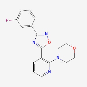 4-[3-[3-(3-Fluorophenyl)-1,2,4-oxadiazol-5-yl]pyridin-2-yl]morpholine