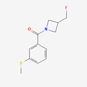 molecular formula C12H14FNOS B2498763 (3-(Fluoromethyl)azetidin-1-yl)(3-(methylthio)phenyl)methanone CAS No. 2034206-99-8