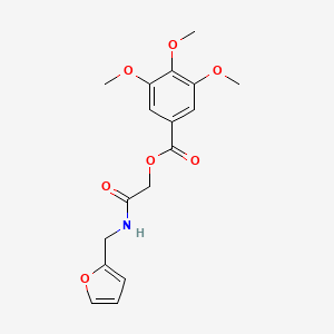 molecular formula C17H19NO7 B2498772 [2-(Furan-2-ylmethylamino)-2-oxoethyl] 3,4,5-trimethoxybenzoate CAS No. 386262-19-7