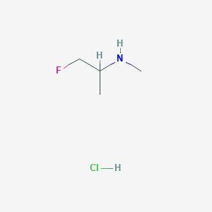 molecular formula C4H11ClFN B2498774 1-Fluoro-N-methylpropan-2-amine;hydrochloride CAS No. 139364-39-9