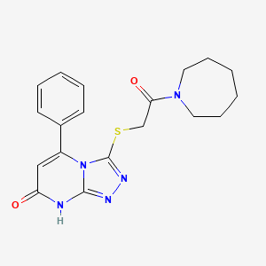 3-((2-(azepan-1-yl)-2-oxoethyl)thio)-5-phenyl-[1,2,4]triazolo[4,3-a]pyrimidin-7(8H)-one