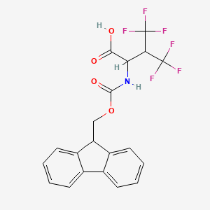 2-(9H-Fluoren-9-ylmethoxycarbonylamino)-4,4,4-trifluoro-3-(trifluoromethyl)butanoic acid