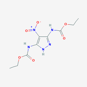 ethyl 3-[(ethoxycarbonyl)amino]-4-nitro-1H-pyrazol-5-ylcarbamate