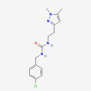 1-(4-chlorobenzyl)-3-(2-(1,5-dimethyl-1H-pyrazol-3-yl)ethyl)urea