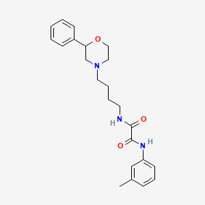 molecular formula C23H29N3O3 B2498802 N1-(4-(2-phenylmorpholino)butyl)-N2-(m-tolyl)oxalamide CAS No. 953942-17-1