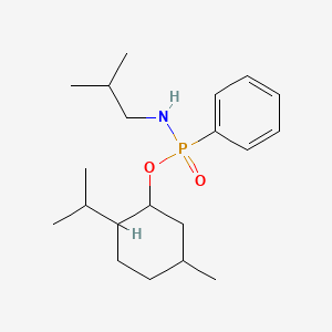molecular formula C20H34NO2P B2498803 2-methyl-N-[(5-methyl-2-propan-2-ylcyclohexyl)oxy-phenylphosphoryl]propan-1-amine CAS No. 357387-35-0