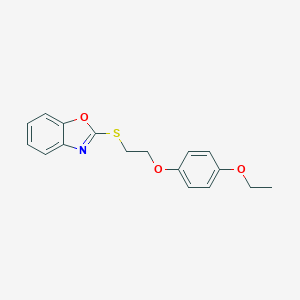 molecular formula C17H17NO3S B249881 2-[2-(4-Ethoxy-phenoxy)-ethylsulfanyl]-benzooxazole 