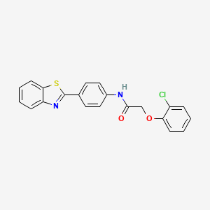 molecular formula C21H15ClN2O2S B2498812 N-[4-(1,3-苯并噻嗪-2-基)苯基]-2-(2-氯苯氧基)乙酰胺 CAS No. 292074-84-1