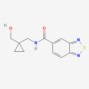 molecular formula C12H13N3O2S B2498814 N-((1-(hydroxymethyl)cyclopropyl)methyl)benzo[c][1,2,5]thiadiazole-5-carboxamide CAS No. 1257552-89-8