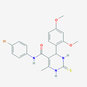 N-(4-bromophenyl)-4-(2,4-dimethoxyphenyl)-6-methyl-2-thioxo-1,2,3,4-tetrahydropyrimidine-5-carboxamide